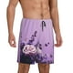 thumbnail image 2 of Fotbe Lavender Roses Arrangement Pantalones Cortos de Pijama para Hombre, Ropa de Dormir, Pantalones de Pijama Cortos para Hombre-Small, 2 of 6