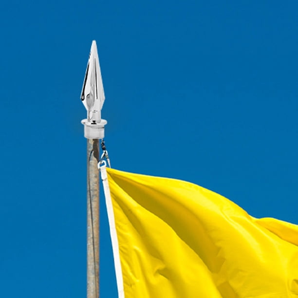 OULII 3Ud Plateado Para Flagpole, Resistente Y Para Celebraciones