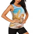 thumbnail image 2 of Gaeub Beach Starfish Shell Women's Workout Tank Tops Lightweight Sleeveless Shirts for Women for Athletic Running Tennis Yoga - XX-Large, 2 of 9