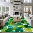 thumbnail image 3 of Large Area Rugs for Living Room Bedroom, St. Patrick's Day 6'x9' Rug Washable Carpet Runner Indoor Outdoor, Green Lucky Shamrocks Spring Plants Non Slip Floor Mats Rug for Kitchen, Playroom, 3 of 8