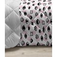 thumbnail image 3 of Crown Down Alternative Comforter, Monochromatic Style Layout of Repeating Elements Authority Symbol Leader, Microfiber Quilt for All Season, 5 Sizes, Charcoal Grey and White, by Ambesonne, 3 of 3