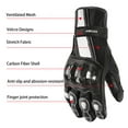 thumbnail image 3 of 1 Pairs Sheepskin Motorcycle Gloves, White Carbon Fiber Shell Motocycle Gloves, Breathable Lightweight Motorcyle Gloves, Touchscreen Motorcycle Riding Gloves for Road Racing, Cycling ,Motocross, 3 of 6