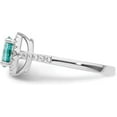 thumbnail image 3 of 14K White Gold Pure Serenity Lab Grown Diamond Oval Created Paraiba Ring - Ring Size 7.0, 3 of 8