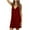Wine, variant on IROINNID Women's Shift Dress Loose Solid Casual Chiffon Sling V-neck Swing Dress Solid Color Drop Waist Dress
