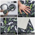 Bathroom Rugs Mat, Cute Lizard Gecko Green Washable Non Slip Bath