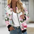thumbnail image 1 of Sudadera informal de manga larga con capucha y chaquetas para mujer Sudadera holgada de manga larga con cremallera Chaqueta informal de béisbol de punto grueso Chaqueta de poliéster para mujer, 1 of 5