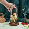 thumbnail image 3 of Large Glass Cloche Glass Display Dome 4.8x7.8 inch Heart Handle Bell Jar Display Case with Vintage Wood Base for Flowers Plants Party Home Decor Crafts Keepsakes Display, 3 of 6