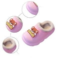 thumbnail image 6 of GJSYRH Girls Plush Slipper Warm Winter Slippers Soft Comfortable Indoor Outdoor Lined Cartoon Design Lightweight Toddler Kids Footwear Red 3.5-4 Years, 6 of 8