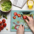 thumbnail image 3 of Graduation Cutting Board, Hipster Giraffe Animal Glasses and Cap Geek Student in, Decorative Tempered Glass Cutting and Serving Board, Large Size, Multicolor, by Ambesonne, 3 of 5