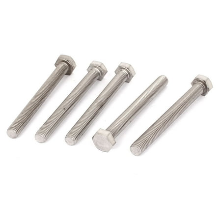 75mm Boot - Unique Bargains M8 x 75mm A2 Stainless Steel Fully Threaded Hex Hexagon Head Screw Bolt 5 Pcs