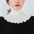 thumbnail image 4 of High Neck Ruffle Edge Pullover Collar Autumn Winter Windproof Knitted Neck Guard Scarf For Outdoor_ahf, 4 of 5