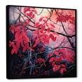 thumbnail image 2 of Designart "Minimalist Botanical Leaves In Red And Black I" Leaves Floater Framed Canvas Prints, 2 of 5