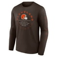 thumbnail image 2 of Men's Fanatics Brown Cleveland Browns Stat Sheet Long Sleeve T-Shirt, 2 of 3