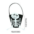 thumbnail image 3 of Twfbrm Halloween Trick or Treat Bags, Jack-o'-Lantern Candy Buckets with Handle, Portable Handheld Skeleton Snack Pails Reusable Tote Bags Goodie Basket Halloween Party Favor Supplies for Kids, 3 of 6