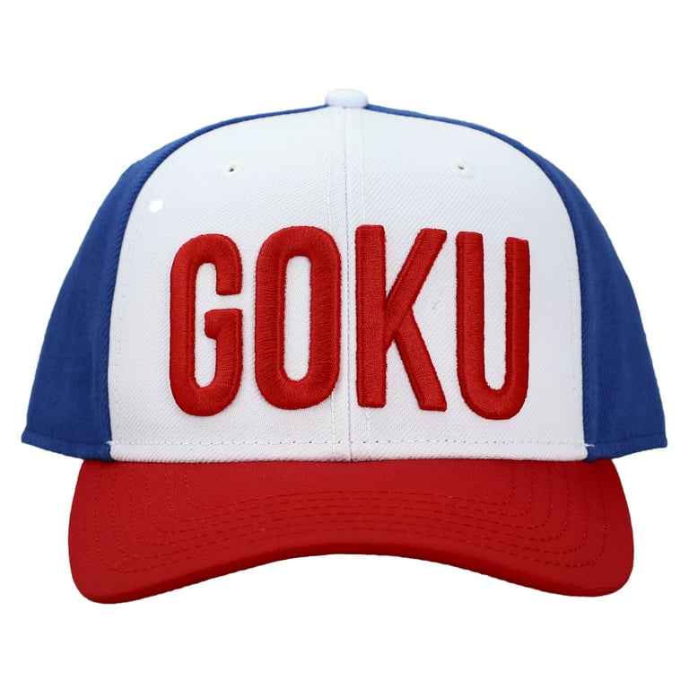 Dragon Ball Z Goku Anime Snapback Cap in Red and Blue