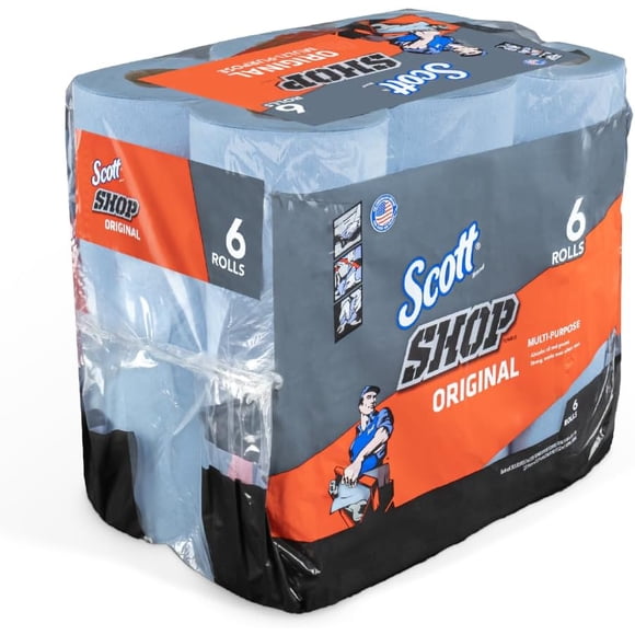 Scotts Kimberly Clark 75146 Blue Shop Towels On A Roll Bundle44; 6 Pack