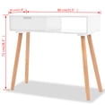 thumbnail image 4 of vidaXL Console Table Solid Pinewood 80x30x72 cm White, 4 of 4
