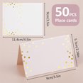 thumbnail image 2 of Premium Place Cards,50 Pack Portable Dotted Gold Foil Small Blank Place Cards for Receptions,QZS Durable Receptions Tool for Table Setting, 2 of 6