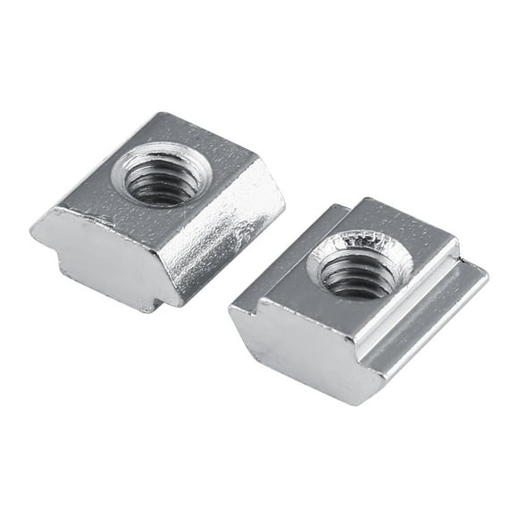 Greensen 50pcs/lot Nickel Coated Carbon Steel Sliding T-slot Nut for Aluminum Profile Accessories, Aluminum Profile Nut, Carbon Steel Nut