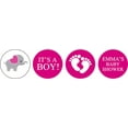thumbnail image 2 of Darling Souvenir Fuchsia Pink 190 Pieces Baby Shower Favor Stickers - Mini Candy Stickers & Chocolate Wrapper Labels for Party Favors & Decorations, 2 of 2