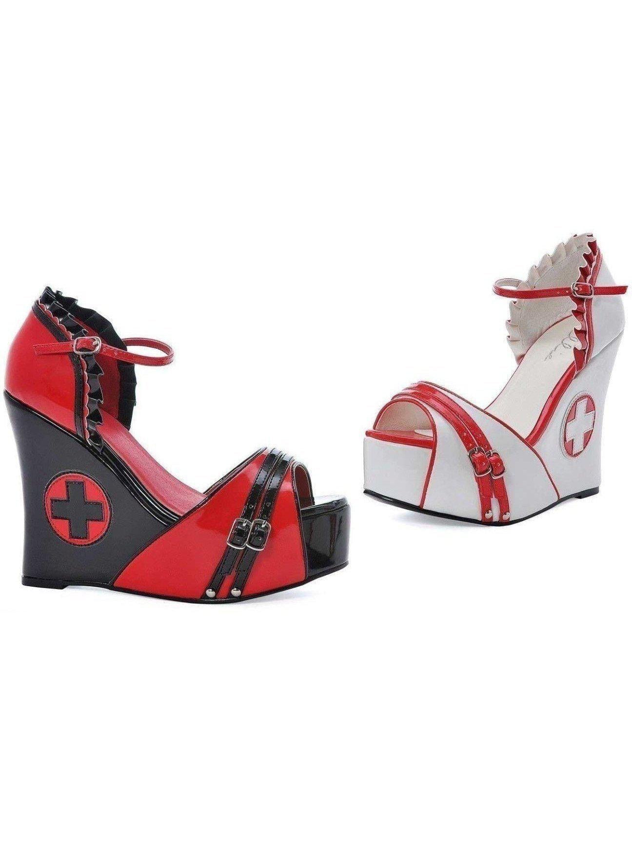 Ellie Shoes E475RN 4 Faux Cork Wedge 10 / Black