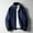 Blue, variant on Jackets for Men Men's Spring & Autumn Casual Jacket Handsome Pilot Zipper Standing Collar Jacket, Mens Fall Clothes, Lightweight Jacket, Casual Jacket 1PC Jacket Black XL