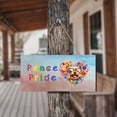 thumbnail image 4 of Peace Love Pride Yorkshire Terrier with Rainbow Sunglasses LGBT LGBTQ+ Landscape Wood Sign Yorkie Dog Lover Gifts Hanging Wall Home Decor - 01004, 4 of 5