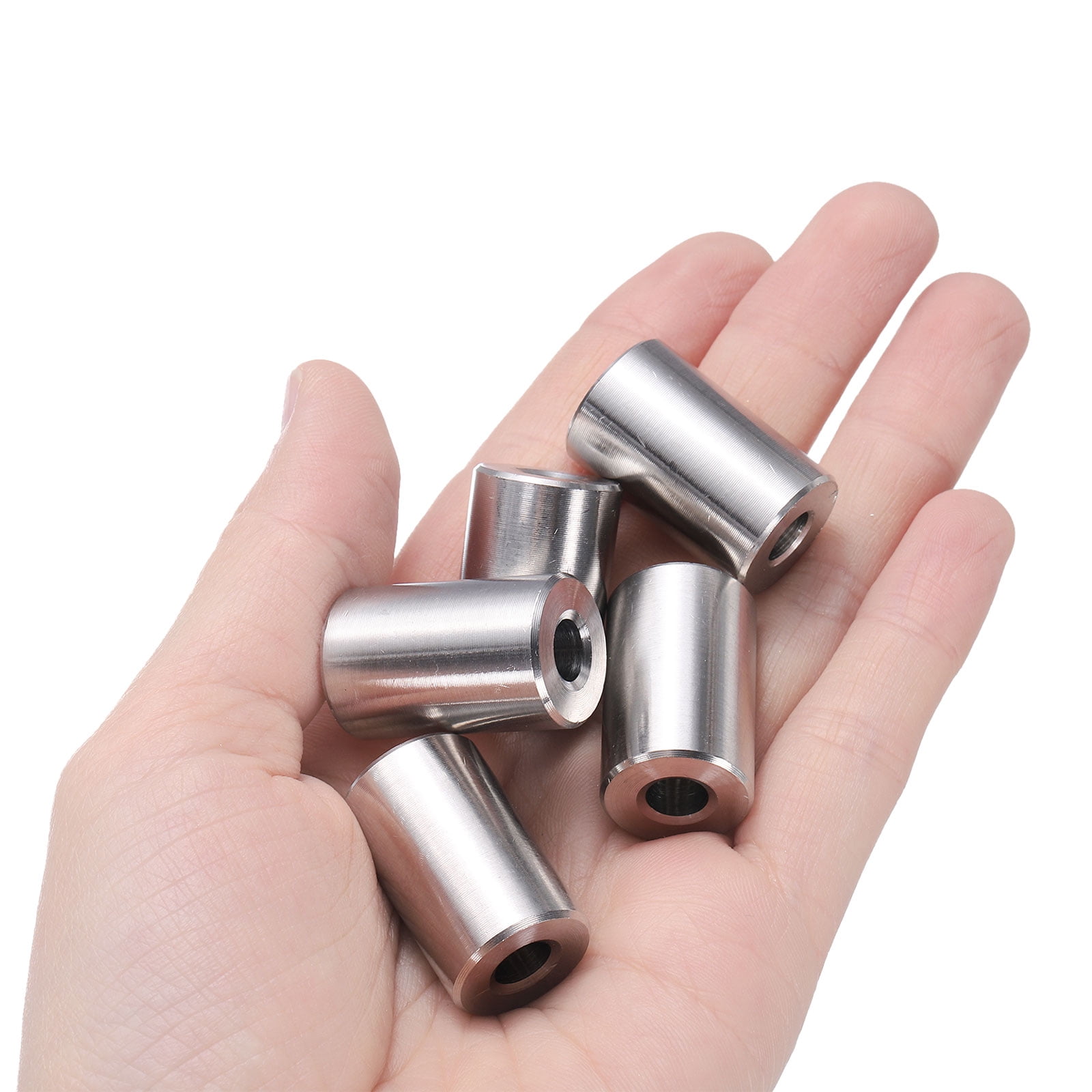 10 Packs Stainless Steel Spacer 1/4" Bore x 5/8" OD x 1" Length