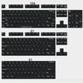 thumbnail image 4 of YMDK 104 87 61 ABS Side-lit Side Backlit Black Keycap Set OEM Profile for MX Mechanical Keyboard (Only Keycap), 4 of 4