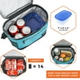 thumbnail image 5 of OPUX Premium Lunch Box, Insulated Lunch Bag for Men Women Adult | Durable School Lunch Pail for Boys, Girls, Kids | Soft Leakproof Medium Lunch Cooler Tote for Work Office | Fits 14 Cans (Aqua), 5 of 7