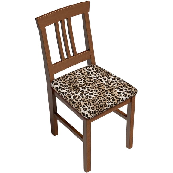 Chair Covers for Dining Leopard Print Pattern Chairs Covers Seat Removable Washable Stretch Chair Covers for Dining Room, Restaurant, Kitchen, Party 4 PCS