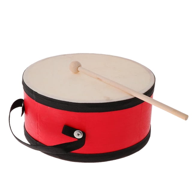 Wooden Drum Set Musical Instruments Toy w/ Stickers for Kids and Toddlers, 20 x