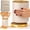 Beige & Gold, variant on White Ceramic Utensil Holder with Built-In Wooden Spoon Rest –2PC Set for Kitchen Countertop Organization – Ceramic Utensil Crock & Wood Spoon Rest for Clean, Stylish Cooking