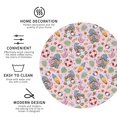 thumbnail image 3 of Honeii Hello Summer With Gnome print Leather Coaster Set of 4, ideal for safeguarding your furniture from drinks spills and effortless cleanup-Round Shape, 3 of 6