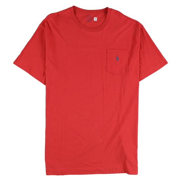Ralph Lauren Mens Pocket Basic T-Shirt, Red, Big & Tall, Big 2X