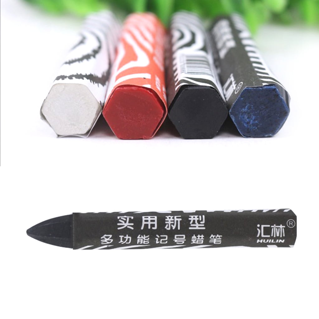 50Pcs Lumber Marking Crayons 4x0.55Inch Industrial Wax Marker Hexagon Tire Marke