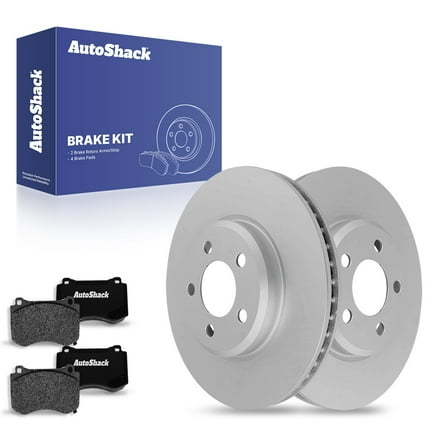AutoShack 13.58" (345 mm) Front Vented Brake Rotors Coated   Ceramic Brake Pads | Replacement for 2017-2019 Dodge Charger 2012 Dodge Charger 2022-2023 Chrysler 300 | 6-PC Brake Kit | ArmorStop