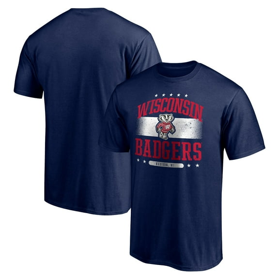 Men's Navy Wisconsin Badgers Americana T-Shirt