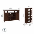 thumbnail image 4 of Bush Furniture Key West Tall TV Stand for 55 Inch TV with Bookcases by  Bing Cherry Cherry Finish, 4 of 7