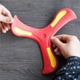 thumbnail image 4 of Tholdsy Retorno Boomerang Deporte Juguete Entrenamiento Prop Ahorro de espacio Multicolor Suavidad Práctico Multipropósito Sin rebabas Punto de hoja Juguetes Azul Tholdsy FN007464-04, 4 of 6