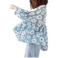 thumbnail image 4 of Women's V-neck chiffon blouse, casual loose-fitting top, 4 of 4