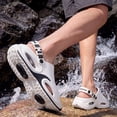 thumbnail image 2 of Platform Sandals for Men Lightweight Open Toe Clogs Air Cushion Adjustable Strap Non Slip Walking Slippers White Size 6-6.5, 2 of 5