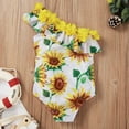 thumbnail image 4 of uublik Baby Swimsuit Girl Ruffle Print Bikini One-Piece Swimwear Swimsuit Beachwear,Sizes 1T-5T, 4 of 5