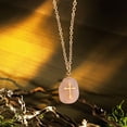 thumbnail image 6 of KDSJSXW Natural Stone Cross-Shaped Necklace, Cross-Shaped Necklace, Gemstone Necklace,New Creative Necklace,Fashion Dream Metal Transparent Necklace Ladies Jewelry (Orange,One Size), 6 of 6