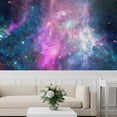 thumbnail image 3 of Idea4wall 5pcs Vibrant Pink Andromeda Galaxy Stick Wallpaper Removable Wall Murals Large Wall Stickers for Home Decoration, 72"x120", 3 of 5