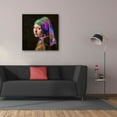 thumbnail image 3 of Epic Graffiti 'Colorful Girl with a Pearl Earring' by Epic Portfolio, Giclee Canvas Wall Art, 37"x37", 3 of 8