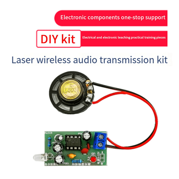 2X DIY Laser Wireless Audio Transmission Kit Electronic Production DIY Electronic Teaching Experiment Accessories