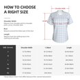 thumbnail image 4 of Goofa Blue Checkboard Pattern Women's Slim-Fit Short-Sleeve V-Neck T-Shirt,Classic-Fit Short-Sleeve V-Neck T-Shirt-3X-Large, 4 of 5