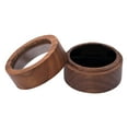 thumbnail image 2 of Cheers US Rustic Walnut Wooden Engagement Ring Box, Solid Wood Round Ring Box for Proposal Wedding Ring Storage, 2 of 2