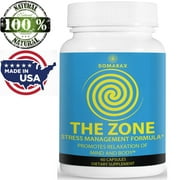 The Zone – Stress and Anti Anxiety Relief Supplements | Natural Happy Pills That Helps Depression, Anxiety, Stress, Worrying & Mental Clarity, Mood Boost for Women & Men | 60 Capsules by Somarax
